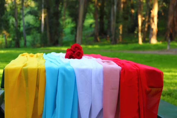Blush Pink Chiffon Table Runner – 10ft Fabric, Ideal for Weddings, Parties, and Home Decor - Image 4